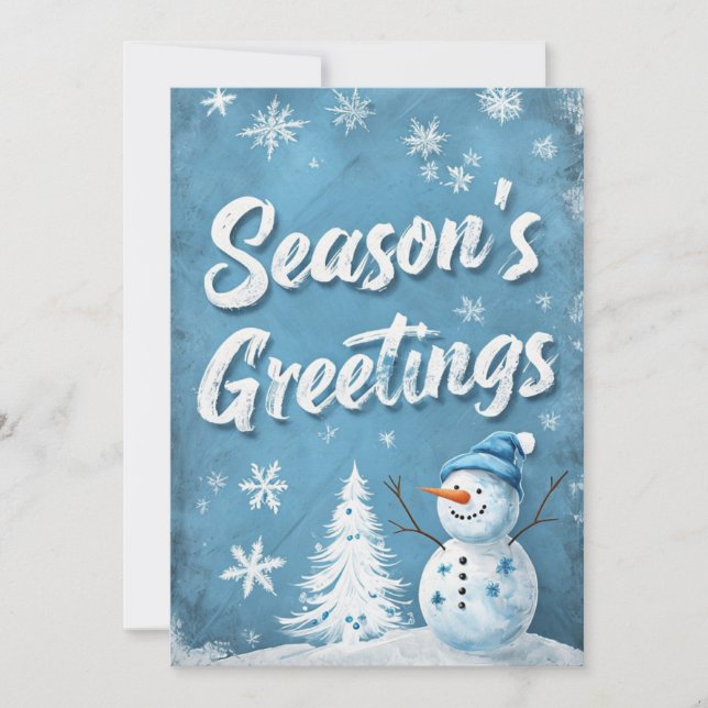 Cartes Pour Fêtes Annuelles Salutation de saison avec Snowman (Devant)