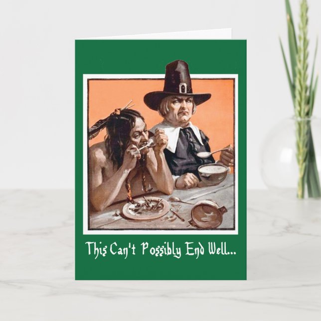 Cartes Pour Fêtes Annuelles Salutation de thanksgiving (Devant)