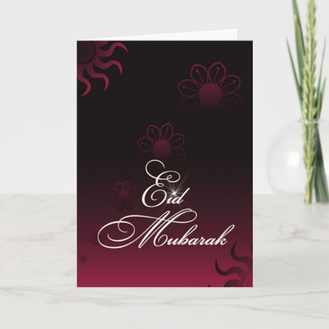 Cartes Pour Fêtes Annuelles Salutation d'Eid (Devant)