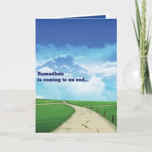 Cartes Pour Fêtes Annuelles Salutation d'Eid (Devant)