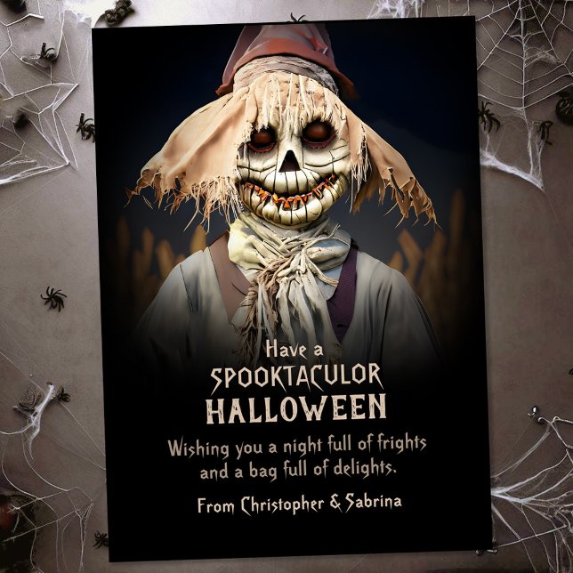 Cartes Pour Fêtes Annuelles Salutation Déplaisante éffrayante pour l'Halloween (Créateur téléchargé)