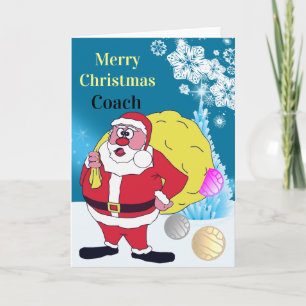 Cartes Pour Fêtes Annuelles Salutation drôle de Noël de car de net-ball de
