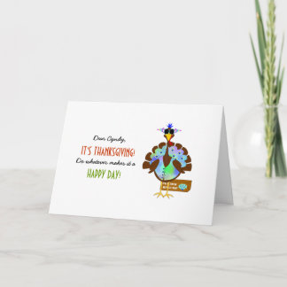Cartes Pour Fêtes Annuelles Salutation drôle de thanksgiving de jour de la