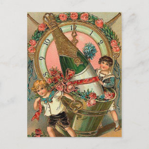Cartes Pour Fêtes Annuelles Salutation du Nouvel An vintage