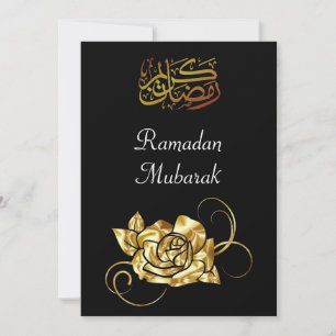 Cartes Pour Fêtes Annuelles Salutation en or du Ramadan