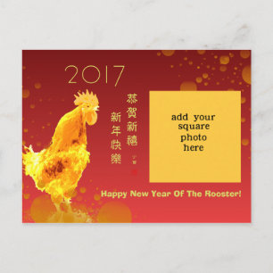 Cartes Pour Fêtes Annuelles Salutation faite sur commande chinoise de photo de