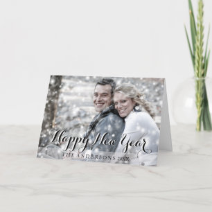 Cartes Pour Fêtes Annuelles Salutation faite sur commande moderne de photo de
