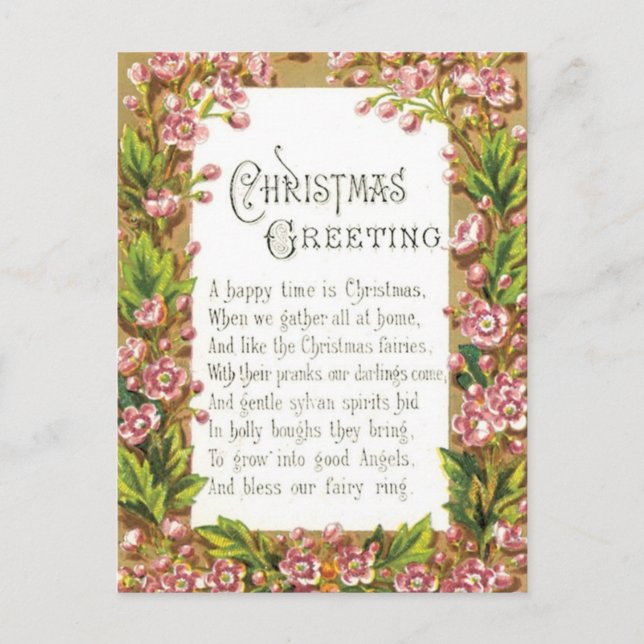Cartes Pour Fêtes Annuelles Salutation fée de Noël (Devant)