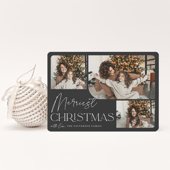 Cartes Pour Fêtes Annuelles Salutation festive | Merriest Christmas Photo (Créateur téléchargé)