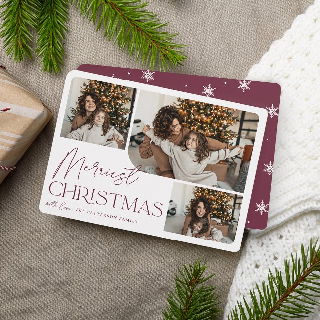 Cartes Pour Fêtes Annuelles Salutation festive | Merriest Christmas Photo (Créateur téléchargé)