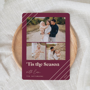 Cartes Pour Fêtes Annuelles Salutation festive Tis Season 3 Photo Holiday