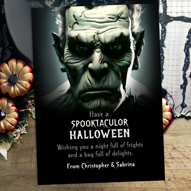 Cartes Pour Fêtes Annuelles Salutation pour l'Halloween monstre de éffrayant F (Créateur téléchargé)