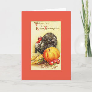 Cartes Pour Fêtes Annuelles Salutation turque de Thanksgiving