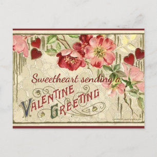 Cartes Pour Fêtes Annuelles Salutation Valentine vintage