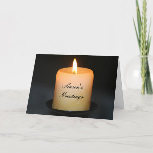 Cartes Pour Fêtes Annuelles salutations aux chandelles