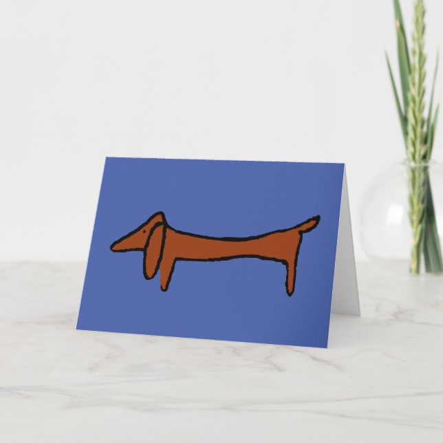 Cartes Pour Fêtes Annuelles Salutations Dachshund (Devant)