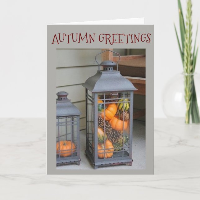 CARTES POUR FÊTES ANNUELLES ***SALUTATIONS D'AUTOMNE*** POUR TOUT "JOUR FÉRIÉ  (Devant)