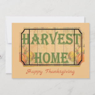 Cartes Pour Fêtes Annuelles Salutations de Bon thanksgiving Citrouille rétros