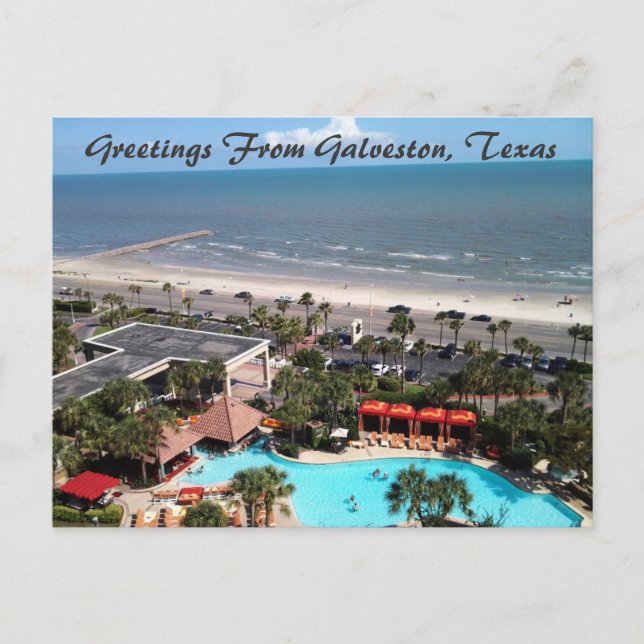 Cartes Pour Fêtes Annuelles Salutations De Galveston, Texas Postcard (Devant)