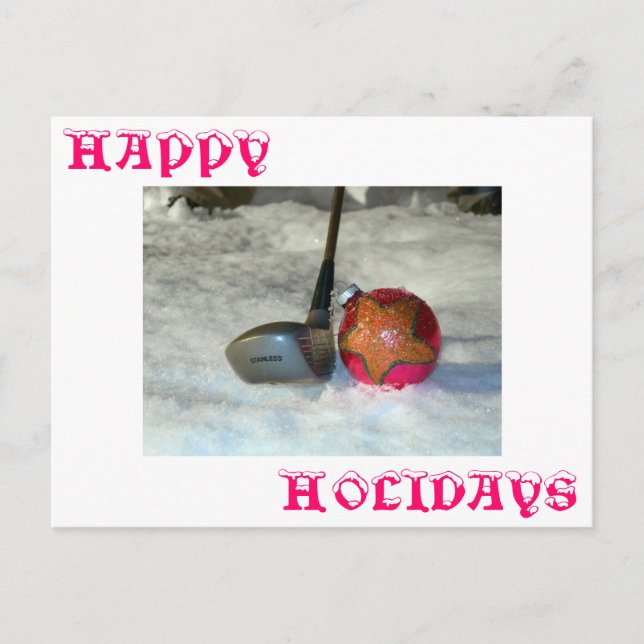 Cartes Pour Fêtes Annuelles Salutations de golfers (Devant)