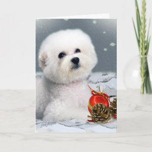 Cartes Pour Fêtes Annuelles Salutations de la saison de Bichon