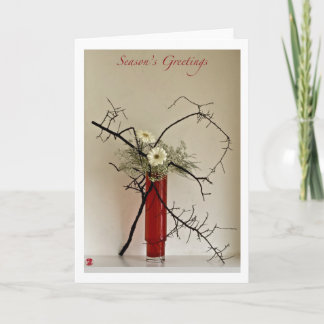 Cartes Pour Fêtes Annuelles Salutations de la saison Ikebana-065