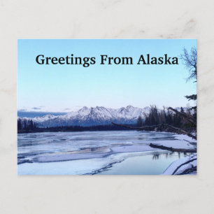 Cartes Pour Fêtes Annuelles Salutations de l'Alaska