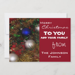 Cartes Pour Fêtes Annuelles Salutations de Noël