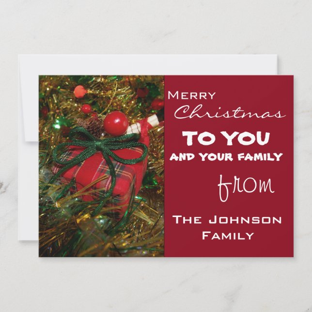 Cartes Pour Fêtes Annuelles Salutations de Noël (Devant)
