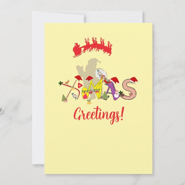 Cartes Pour Fêtes Annuelles Salutations de Noël (Devant)