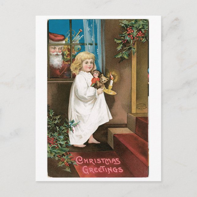 Cartes Pour Fêtes Annuelles Salutations de Noël (Devant)