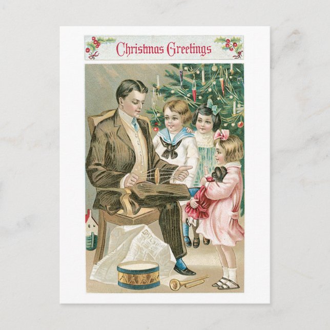 Cartes Pour Fêtes Annuelles Salutations de Noël (Devant)