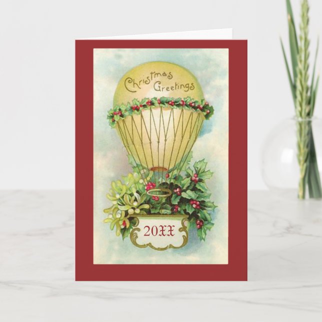Cartes Pour Fêtes Annuelles Salutations de Noël avec la date personnalisable (Devant)