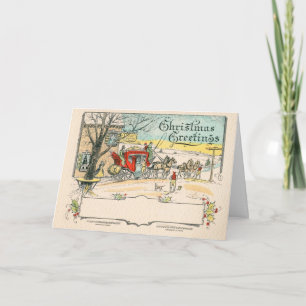 Cartes Pour Fêtes Annuelles Salutations de Noël victoriennes