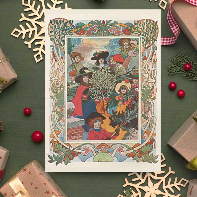 Cartes Pour Fêtes Annuelles Salutations de Noël vintage Charles Robinson (Créateur téléchargé)