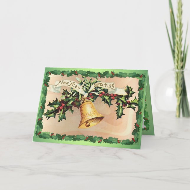 CARTES POUR FÊTES ANNUELLES SALUTATIONS DE NOUVELLE ANNÉE PAR SHARON SHARPE (Devant)