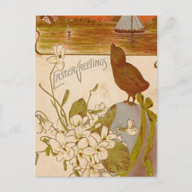 Cartes Pour Fêtes Annuelles Salutations de Pâques (Devant)