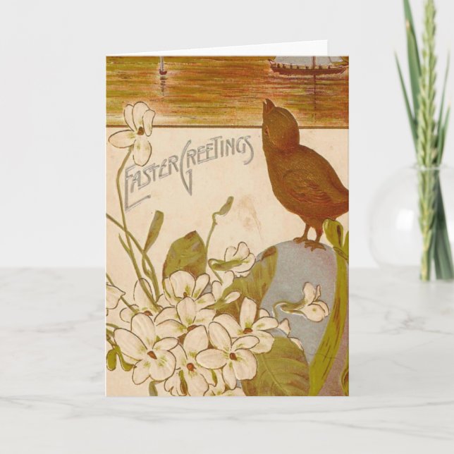 Cartes Pour Fêtes Annuelles Salutations de Pâques (Devant)