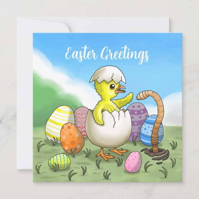 Cartes Pour Fêtes Annuelles Salutations de Pâques (Devant)