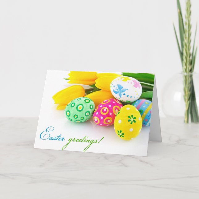 Cartes Pour Fêtes Annuelles Salutations de Pâques (Devant)