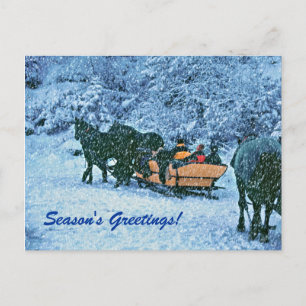 Cartes Pour Fêtes Annuelles Salutations de saisons très enneigées d'hiver !