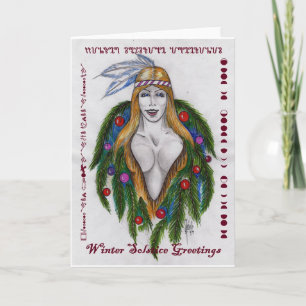 Cartes Pour Fêtes Annuelles Salutations de solstice d'hiver