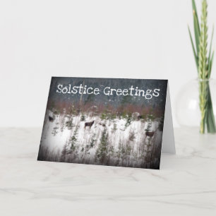 Cartes Pour Fêtes Annuelles Salutations de solstice d'hiver