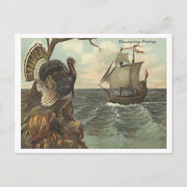 Cartes Pour Fêtes Annuelles Salutations de Thanksgiving (Devant)