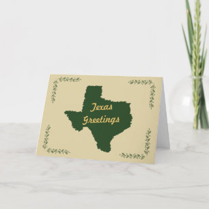 Cartes Pour Fêtes Annuelles Salutations de vacances de Noël d'état du Texas