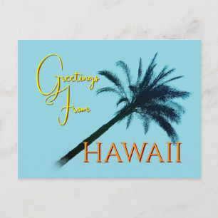Cartes Pour Fêtes Annuelles Salutations d'Hawaii - Palmiers