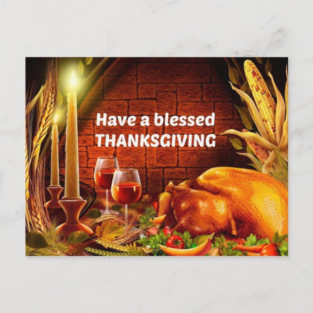 Cartes Pour Fêtes Annuelles Salutations du jour bon thanksgiving (Devant)