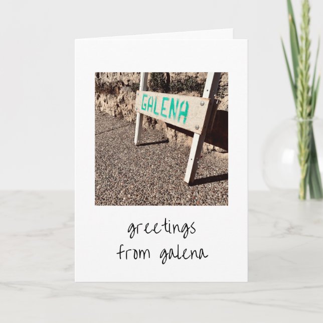 Cartes Pour Fêtes Annuelles salutations du panneau de trottoir de galena (Devant)