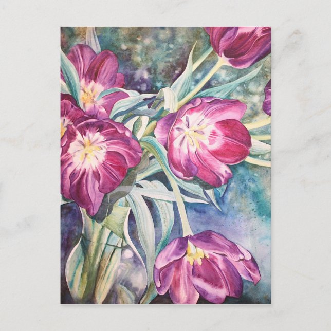 Cartes Pour Fêtes Annuelles Salutations florales de Pâques d'aquarelle de (Devant)