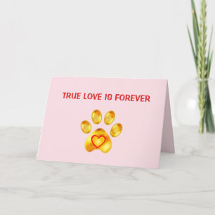 Cartes Pour Fêtes Annuelles Salutations Gold Paw